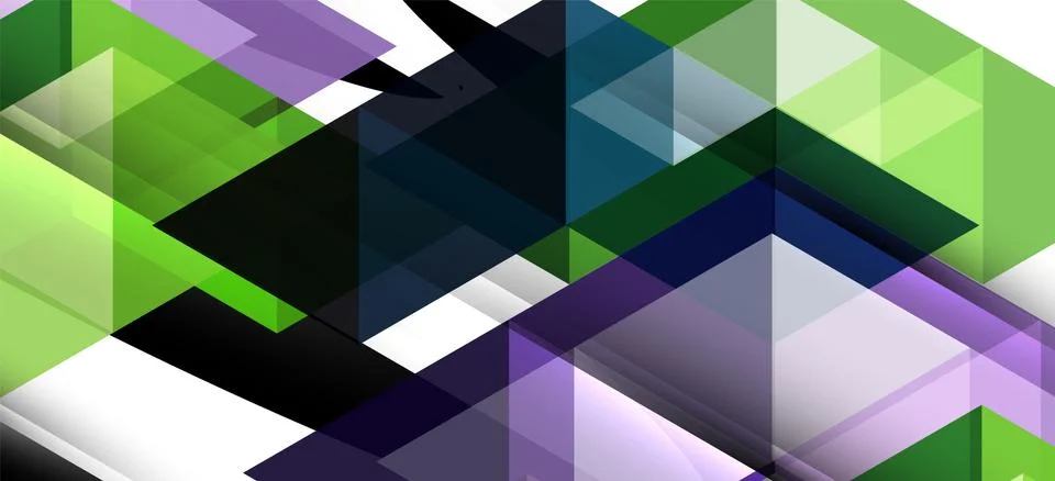 Abstract triangle pattern, colorful backdrop. Presentation template. Modern Stock Illustration