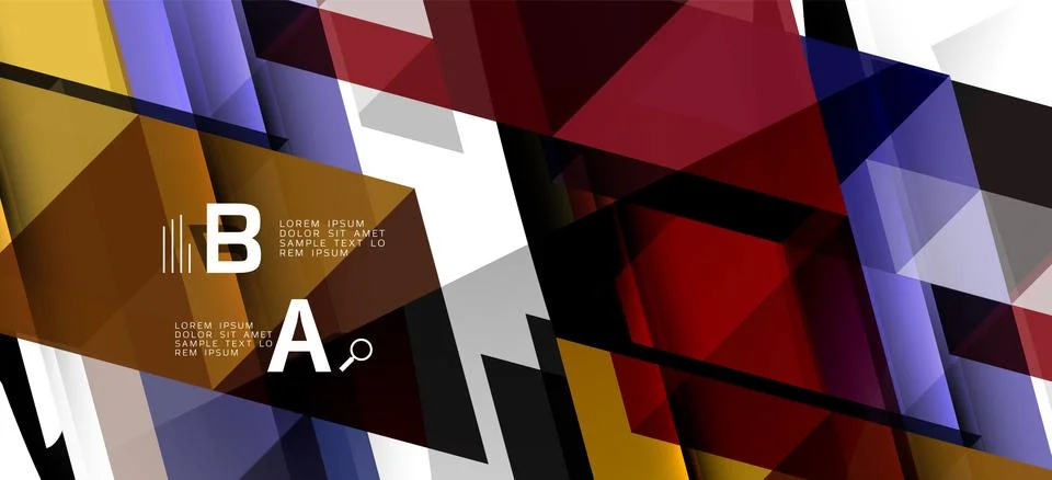 Abstract triangle pattern, colorful backdrop. Presentation template. Modern 스톡 일러스트