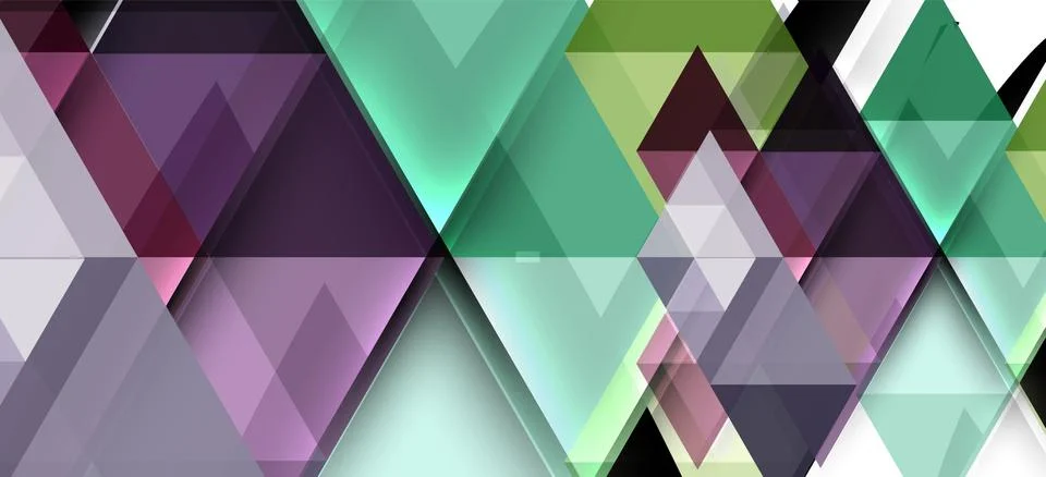 Abstract triangle pattern, colorful backdrop. Presentation template. Modern Stock Illustration