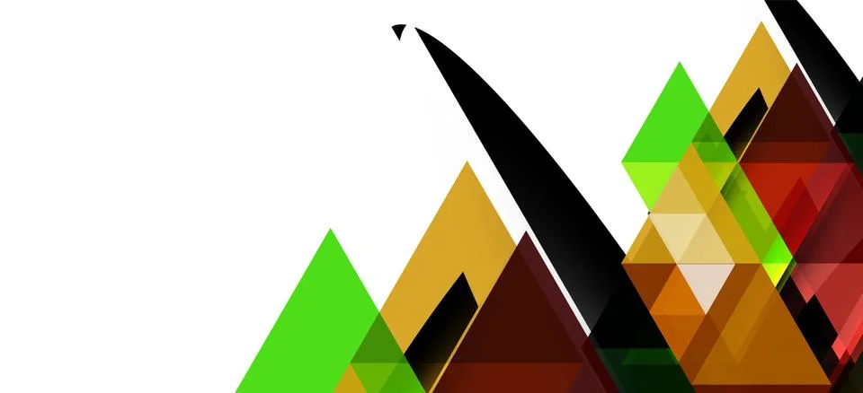 Abstract triangle pattern, colorful backdrop. Presentation template. Modern Stock Illustration