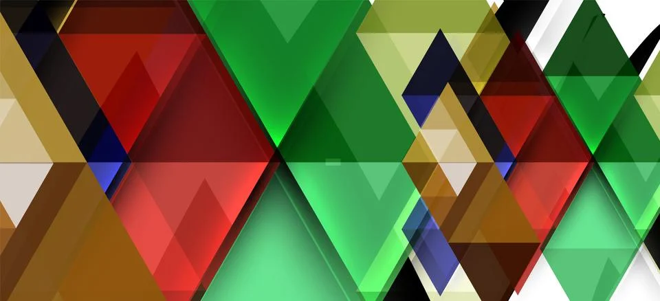 Abstract triangle pattern, colorful backdrop. Presentation template. Modern Stock Illustration