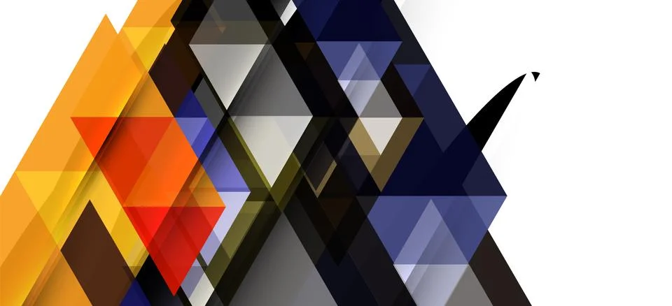 Abstract triangle pattern, colorful backdrop. Presentation template. Modern Illustrazione stock