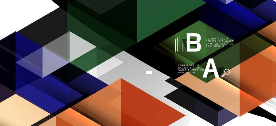 Abstract triangle pattern, colorful backdrop. Presentation template. Modern Illustrazione stock