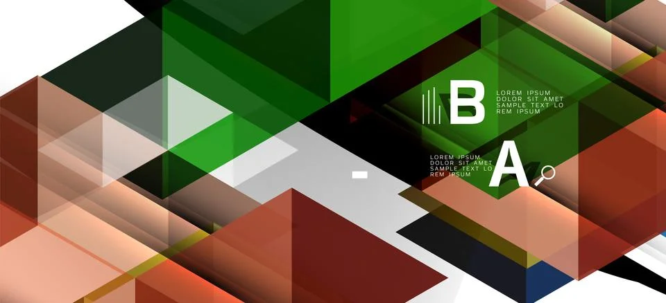 Abstract triangle pattern, colorful backdrop. Presentation template. Modern Stock Illustration