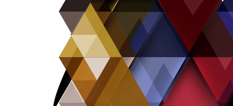 Abstract triangle pattern, colorful backdrop. Presentation template. Modern Illustrazione stock
