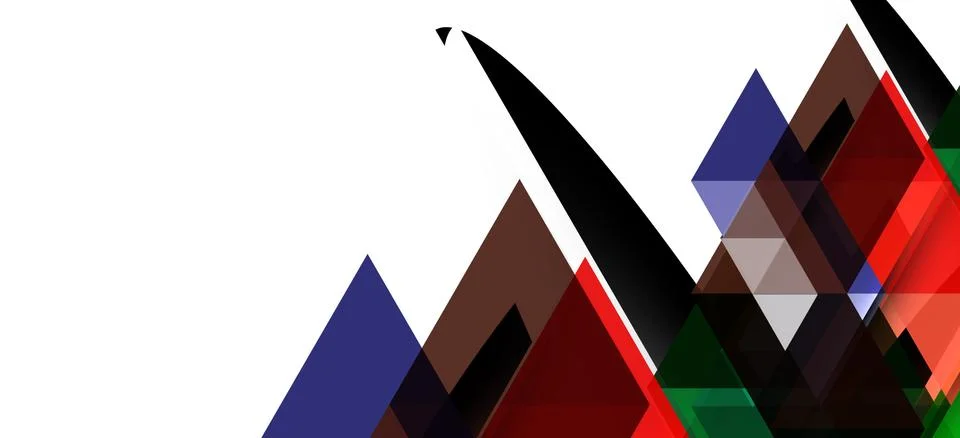 Abstract triangle pattern, colorful backdrop. Presentation template. Modern Stock Illustration