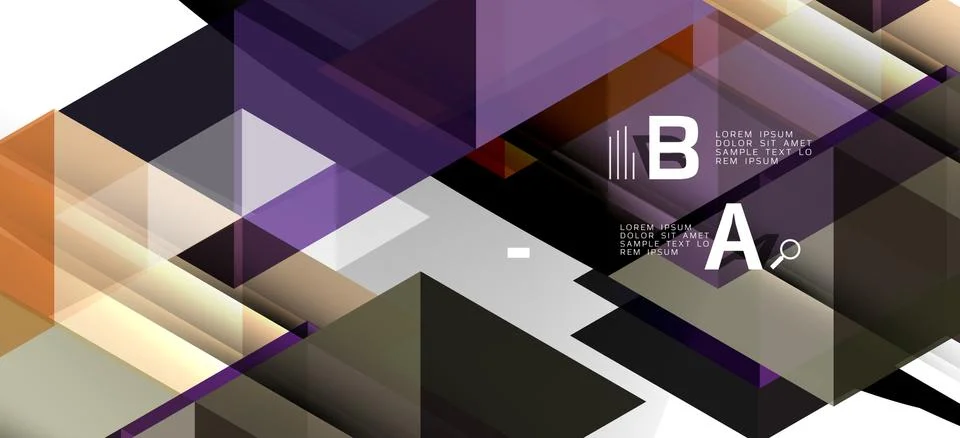 Abstract triangle pattern, colorful backdrop. Presentation template. Modern Stock Illustration