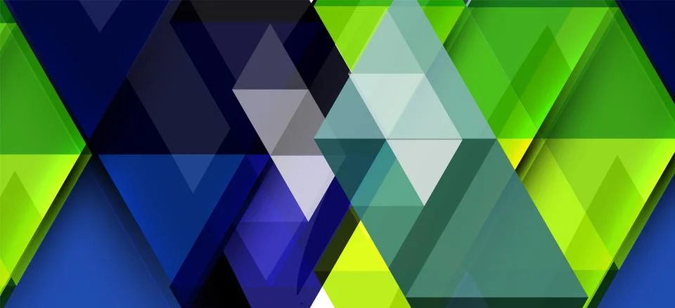 Abstract triangle pattern, colorful backdrop. Presentation template. Modern Stockillustratie