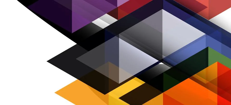 Abstract triangle pattern, colorful backdrop. Presentation template. Modern Stock Illustration