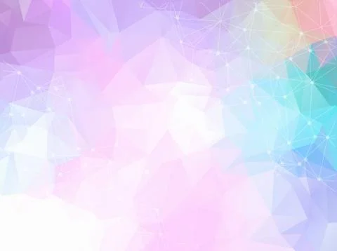 Abstract triangle pattern. Low poly technology background. Lines points conne Stock Illustration