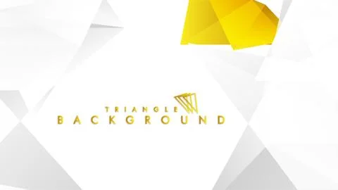 Abstract triangle pattern vector background with golden gradient, yellow gray イラスト素材