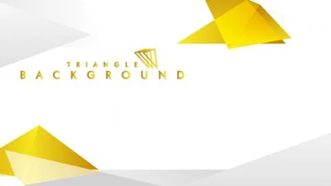 Abstract triangle pattern vector background with golden gradient, yellow gray Illustrazione stock