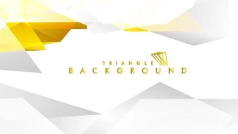 Abstract triangle pattern vector background with golden gradient, yellow gray 스톡 일러스트