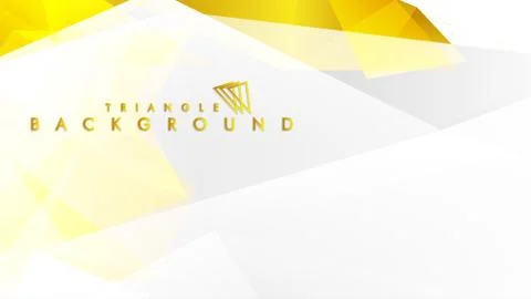Abstract triangle pattern vector background with golden gradient, yellow gray イラスト素材