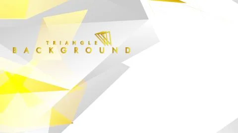 Abstract triangle pattern vector background with golden gradient, yellow gray 스톡 일러스트