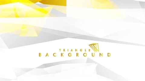 Abstract triangle pattern vector background with golden gradient, yellow gray Illustrazione stock