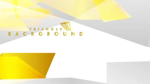 Abstract triangle pattern vector background with golden gradient, yellow gray 스톡 일러스트