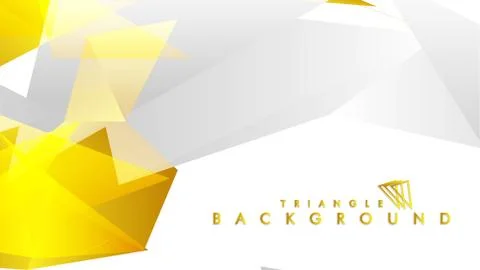 Abstract triangle pattern vector background with golden gradient, yellow gray イラスト素材