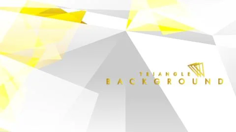 Abstract triangle pattern vector background with golden gradient, yellow gray Illustrazione stock
