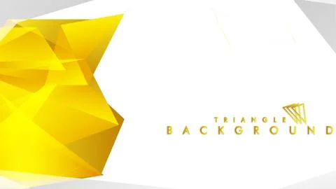 Abstract triangle pattern vector background with golden gradient, yellow gray 스톡 일러스트