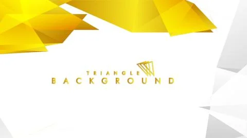 Abstract triangle pattern vector background with golden gradient, yellow gray イラスト素材