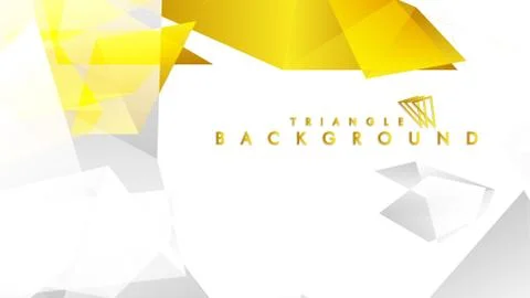Abstract triangle pattern vector background with golden gradient, yellow gray Stockillustratie
