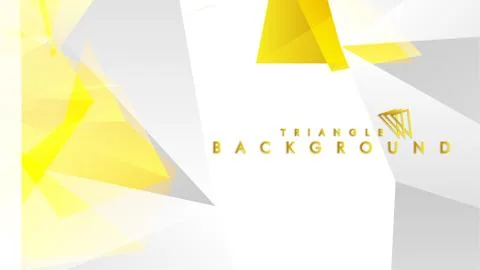 Abstract triangle pattern vector background with golden gradient, yellow gray Illustrazione stock