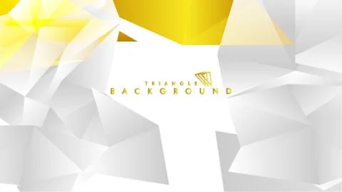 Abstract triangle pattern vector background with golden gradient, yellow gray イラスト素材