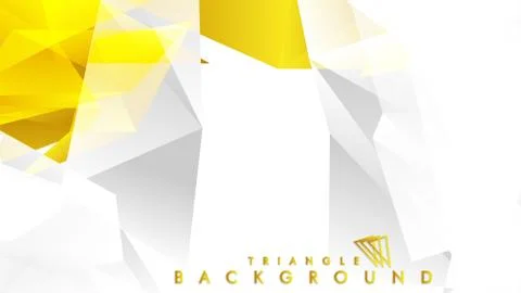 Abstract triangle pattern vector background with golden gradient, yellow gray イラスト素材