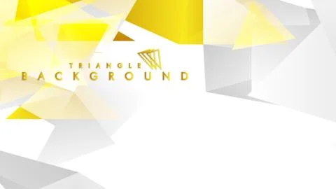 Abstract triangle pattern vector background with golden gradient, yellow gray 스톡 일러스트