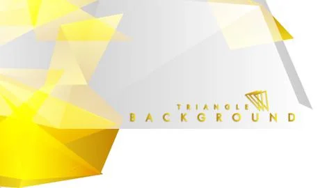 Abstract triangle pattern vector background with golden gradient, yellow gray イラスト素材