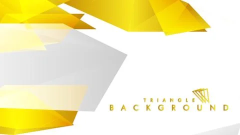 Abstract triangle pattern vector background with golden gradient, yellow gray イラスト素材