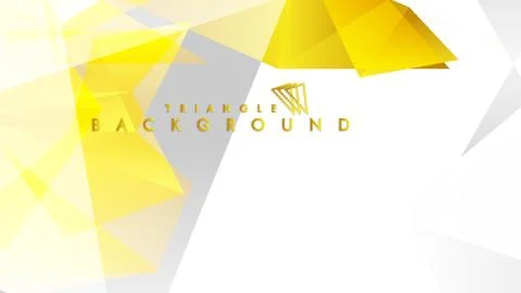 Abstract triangle pattern vector background with golden gradient, yellow gray Stock Illustration