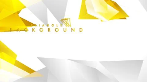 Abstract triangle pattern vector background with golden gradient, yellow gray 스톡 일러스트