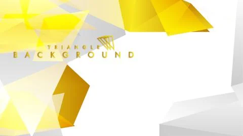 Abstract triangle pattern vector background with golden gradient, yellow gray イラスト素材