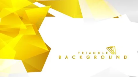 Abstract triangle pattern vector background with golden gradient, yellow gray イラスト素材
