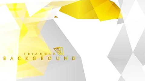 Abstract triangle pattern vector background with golden gradient, yellow gray イラスト素材
