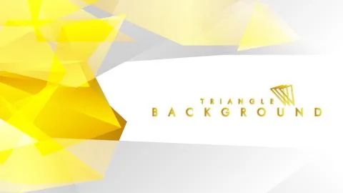 Abstract triangle pattern vector background with golden gradient, yellow gray イラスト素材