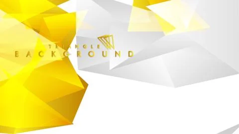 Abstract triangle pattern vector background with golden gradient, yellow gray 스톡 일러스트