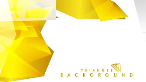Abstract triangle pattern vector background with golden gradient, yellow gray 스톡 일러스트