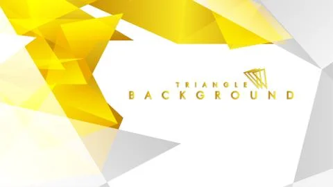 Abstract triangle pattern vector background with golden gradient, yellow gray イラスト素材