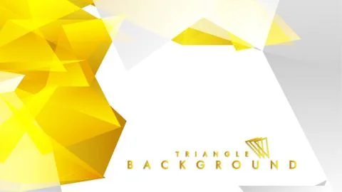 Abstract triangle pattern vector background with golden gradient, yellow gray イラスト素材