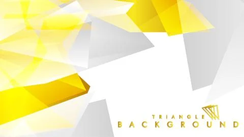 Abstract triangle pattern vector background with golden gradient, yellow gray イラスト素材