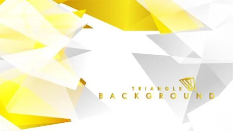 Abstract triangle pattern vector background with golden gradient, yellow gray 스톡 일러스트