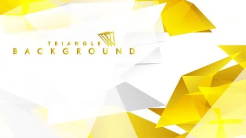 Abstract triangle pattern vector background with golden gradient, yellow gray イラスト素材