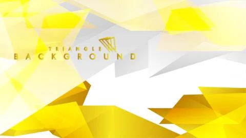 Abstract triangle pattern vector background with golden gradient, yellow gray イラスト素材