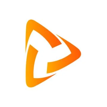 Abstract triangle play application icon design logo template Stock Illustration