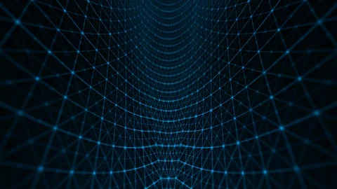 Abstract triangle poligonal grid space blue Stock Footage 104150099