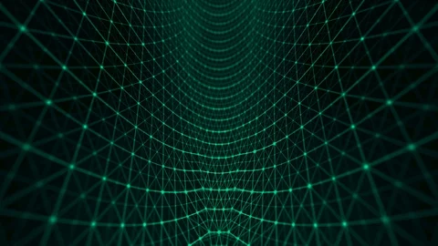 Abstract triangle poligonal grid space green Stock Footage 104150249