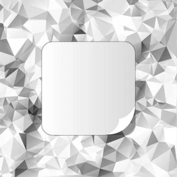 Abstract triangle (polygonal) background with kvadro sticker (note) in vector 스톡 일러스트